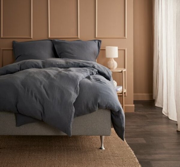 Bild 3 von Bettwäsche MALOU Musselin 135x200 dunkelgrau