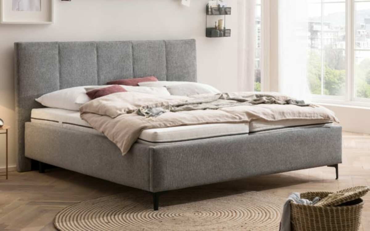 Bild 1 von Mondo - Polsterbett Barell, Aragon grau, 180 x 200 cm