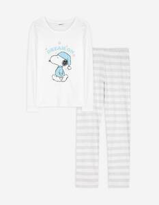 Damen Pyjama Set aus Langarmshirt und Hose  - Peanuts