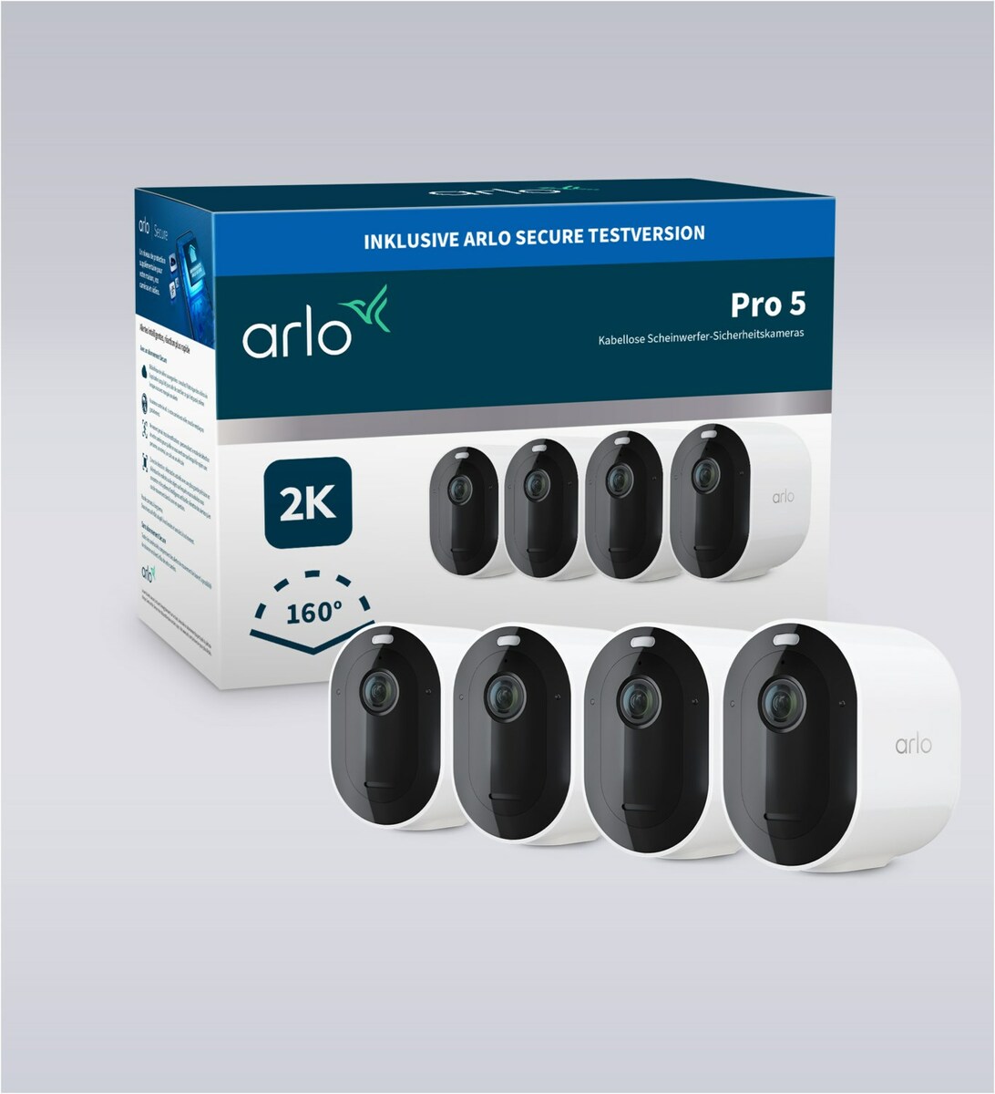 Bild 1 von Pro 5 Video-Überwachungsanlage mit 4 Kameras weiß