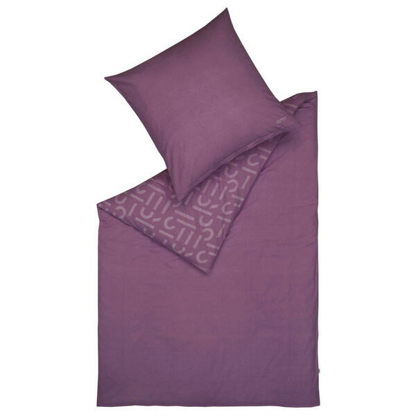 Bild 1 von Esprit Wendebettwäsche E-Scatter Big, Beere, Aubergine, Bordeaux, Violett, Textil, Schriftzug, 135 cm, Oeko-Tex® Standard 100, hautfreundlich, angenehm wärmend, samtiger Griff, weiche und anschmie