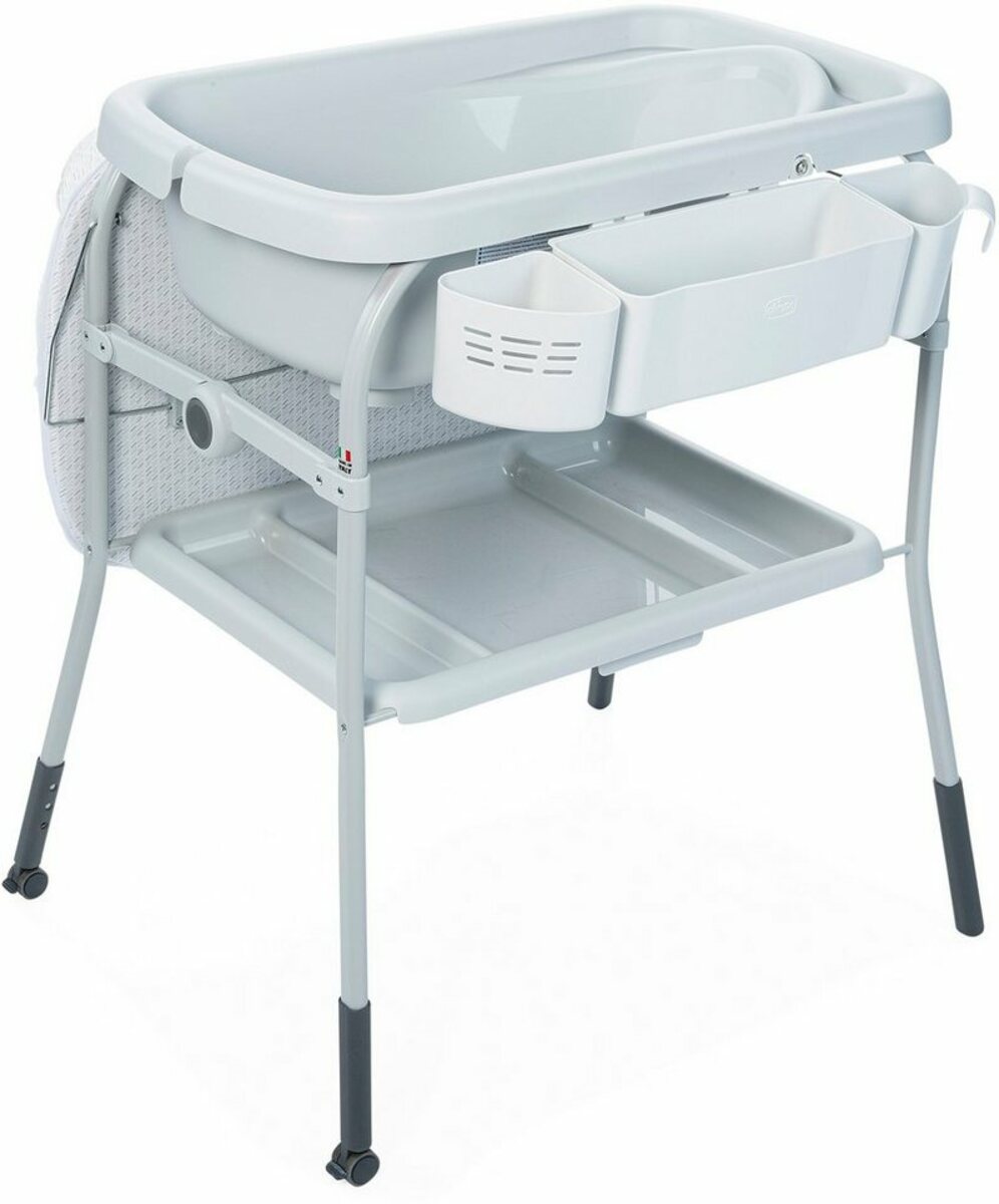 Bild 1 von Chicco Wickeltisch Bade-/Wickelkombination Cuddle & Bubble, Dots, Made in Europe, Blau|grau