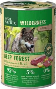 REAL NATURE WILDERNESS Adult Deep Forest Wildschwein mit Hirsch 12x400 g