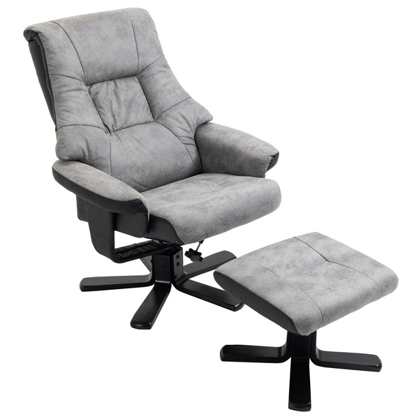 HOMCOM Relaxsessel Mit Hocker 360°Drehbarer Fernsehsessel Mit
