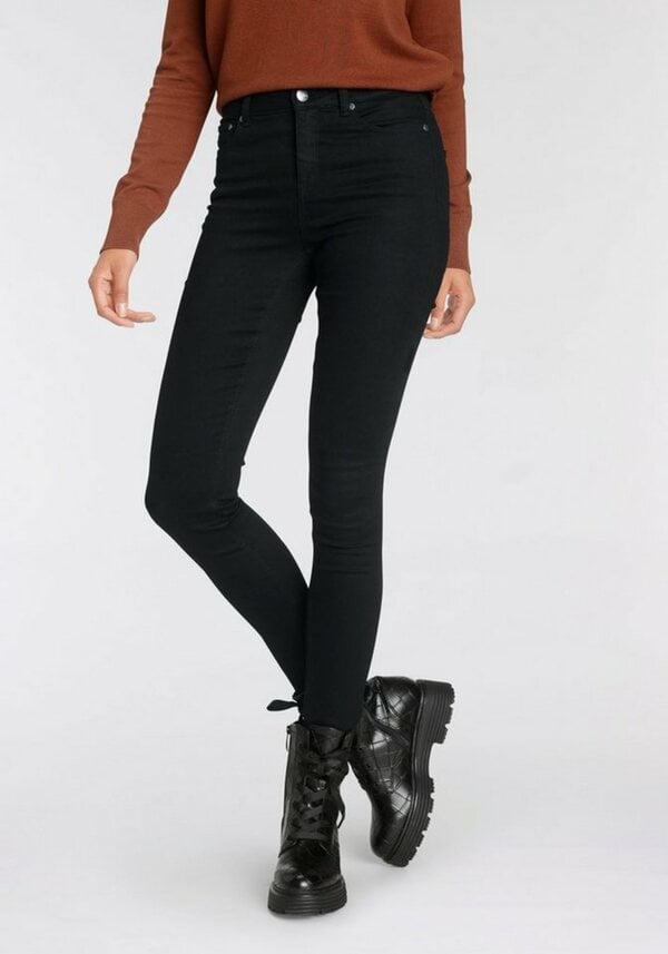 Bild 1 von Tamaris High-waist-Jeans im Five-Pocket-Style, Schwarz