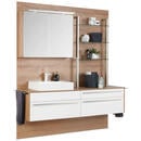 Bild 1 von Celina Home Badezimmer, Weiß, Eiche, Glas, 3 Schubladen, 197.8 cm, Blauer Engel, Pefc, Goldenes M, Made in Germany, DIN EN ISO 14001, DIN EN ISO 50001, DIN EN ISO 9001, Griffeauswahl, hängend, indi