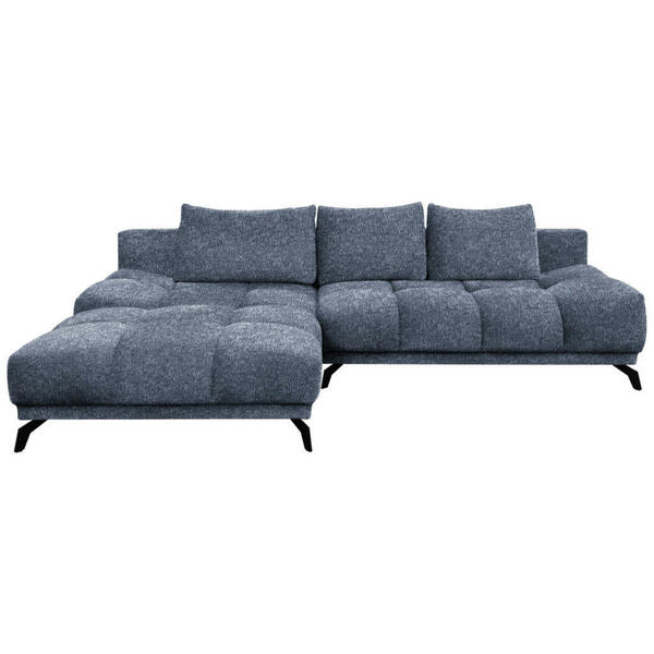 Bild 1 von Hom`in Ecksofa, Dunkelblau, Textil, 5-Sitzer, Füllung: Schaumstoff, Ottomane links, L-Form, 290x182 cm, Stoffauswahl, seitenverkehrt erhältlich, Schlafen auf Sitzhöhe, Wohnzimmer, Sofas & Couches,