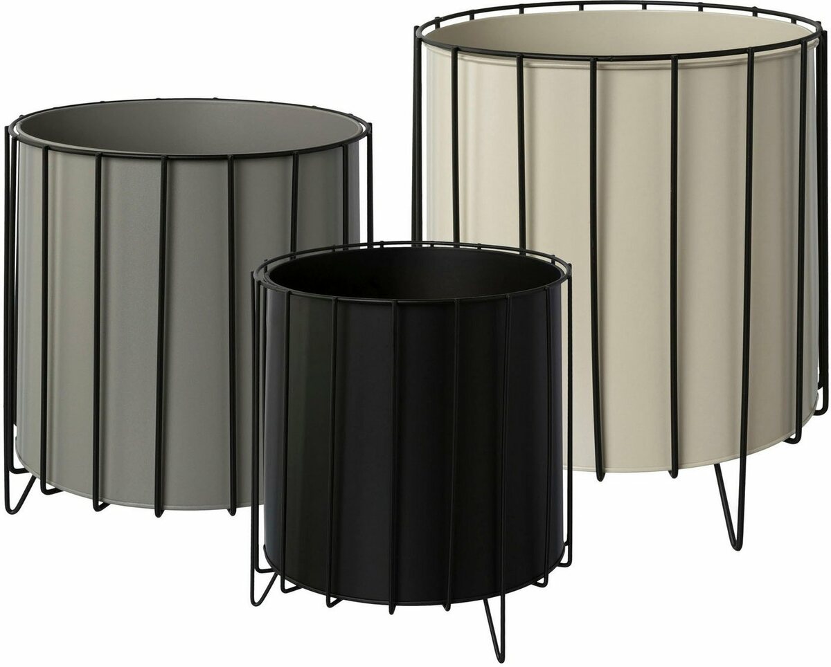 Bild 1 von Guido Maria Kretschmer Home&Living Übertopf Clinot (3 St), Grau|schwarz