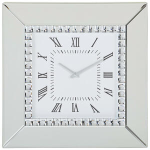 Xora Wanduhr, Klar, Glas, Kunststoff, 50x50x5 cm, CE, RoHS, Dekoration, Uhren, Wanduhren