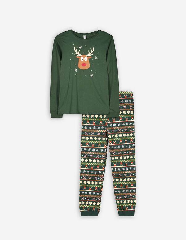 Bild 1 von Trends Jungen Pyjama Set aus Langarmshirt und Hose  - Weihnachten