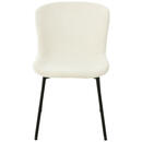 Bild 1 von Mid.you Stuhl, Weiß, Holz, Metall, Textil, Pappel, Sperrholz, Rundrohr, 50x79x59 cm, Esszimmer, Stühle, Esszimmerstühle