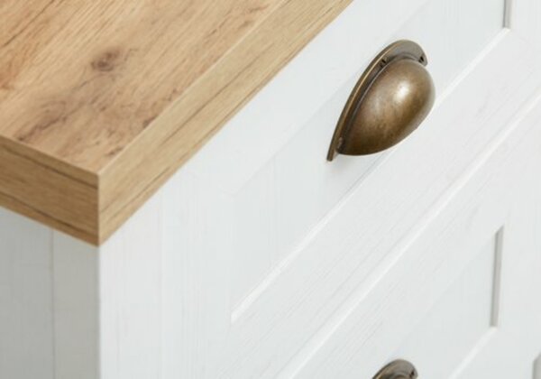 Bild 3 von Kommode MARKSKEL 5 Schubladen weiß/eichefarben