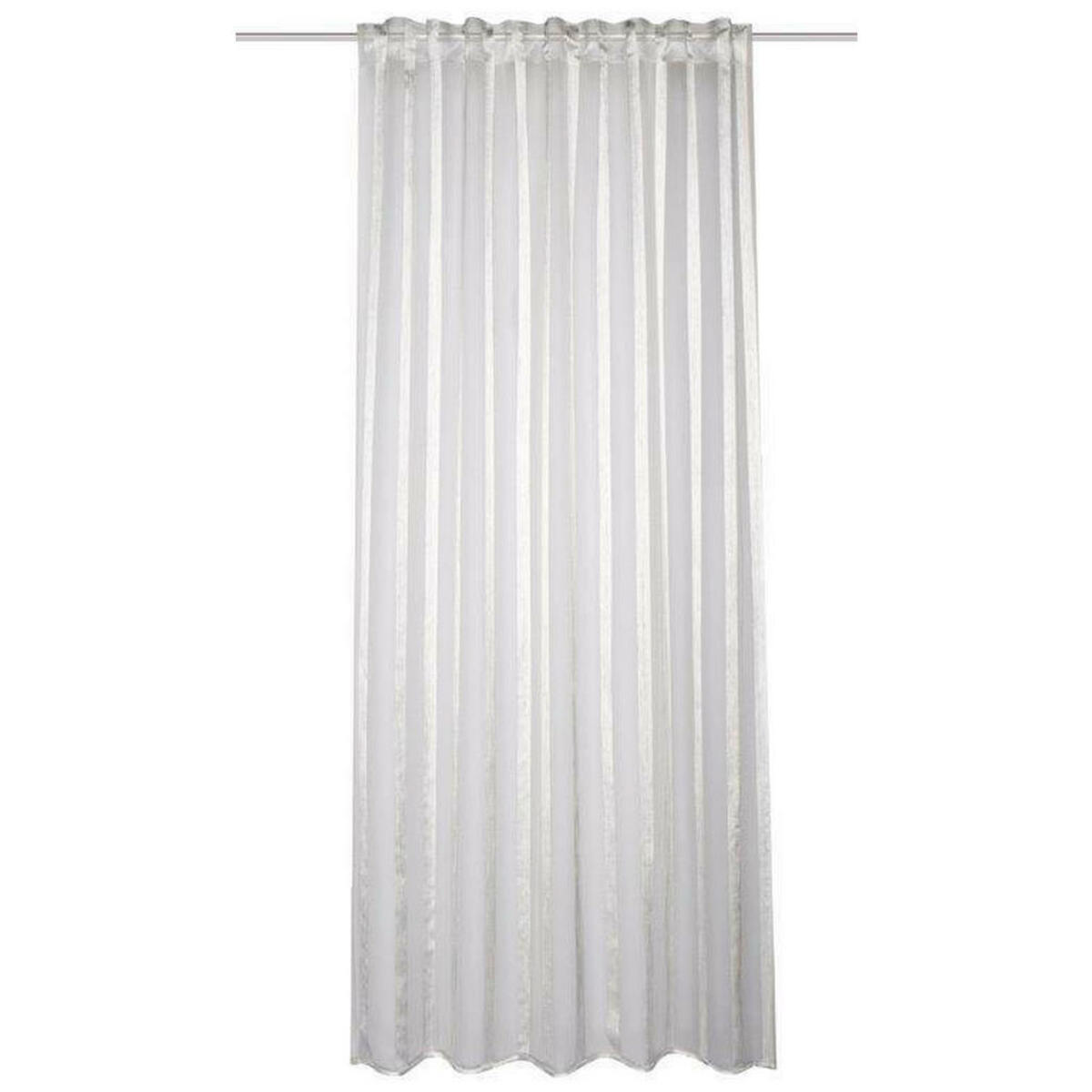 Bild 1 von Fertigvorhang Eike, Grau, Textil, Streifen, 140x245 cm, für Stange und Schiene geeignet, Wohntextilien, Gardinen & Vorhänge, Fertiggardinen