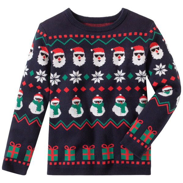 Weihnachtspullover Kinder 1-6 Jahre - Lustiger Festpulli Mit Weihnachtsmotiven