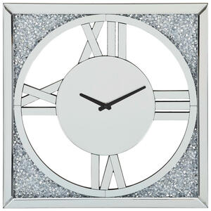 Xora Wanduhr, Klar, Glas, Kunststoff, 50x50x2.2 cm, CE, RoHS, Dekoration, Uhren, Wanduhren