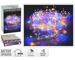 Outdoor LED Lichterkette aus Draht mit Timer und 8 Funktionen multicolor