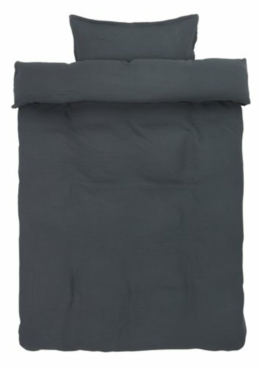 Bild 1 von Bettwäsche MALOU Musselin 135x200 dunkelgrau