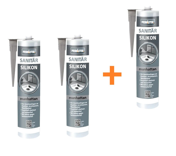 Bild 1 von Primaster Sanitär Silikon manhattan 310 ml 3-für-2-Aktion