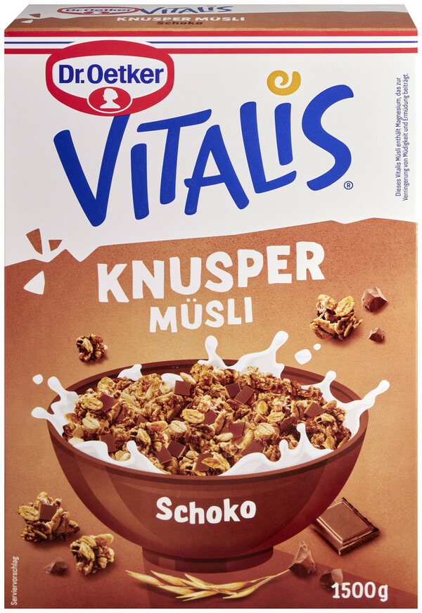 Bild 1 von Dr.Oetker Vitalis Knusper Müsli Schoko 1,5KG