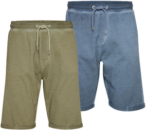 !SOLID Rex Herren kurze Baumwoll-Hose weiche Sweat-Shorts 21105200 in Blau oder Khaki