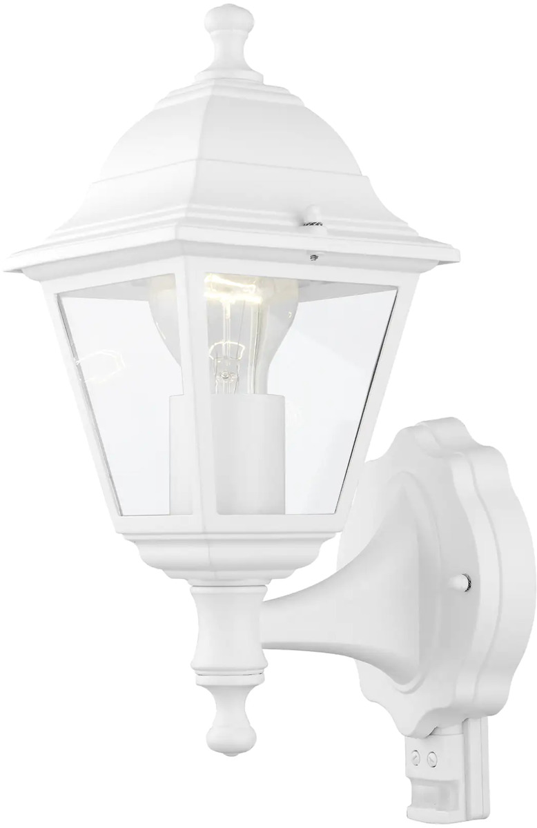 Bild 1 von Eglo Außen-Wandleuchte Belfort 1 weiß mit Bewegungsmelder E27, max. 60 W