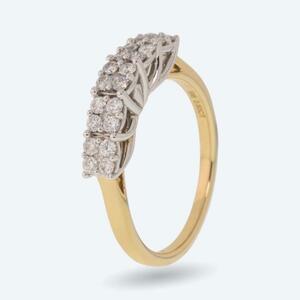 Ring 585 Gelbgold Diamanten, Brillanten