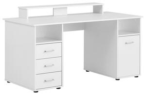 Schreibtisch B 67 cm H 73,5 cm Jonte, weiß, Weiß
