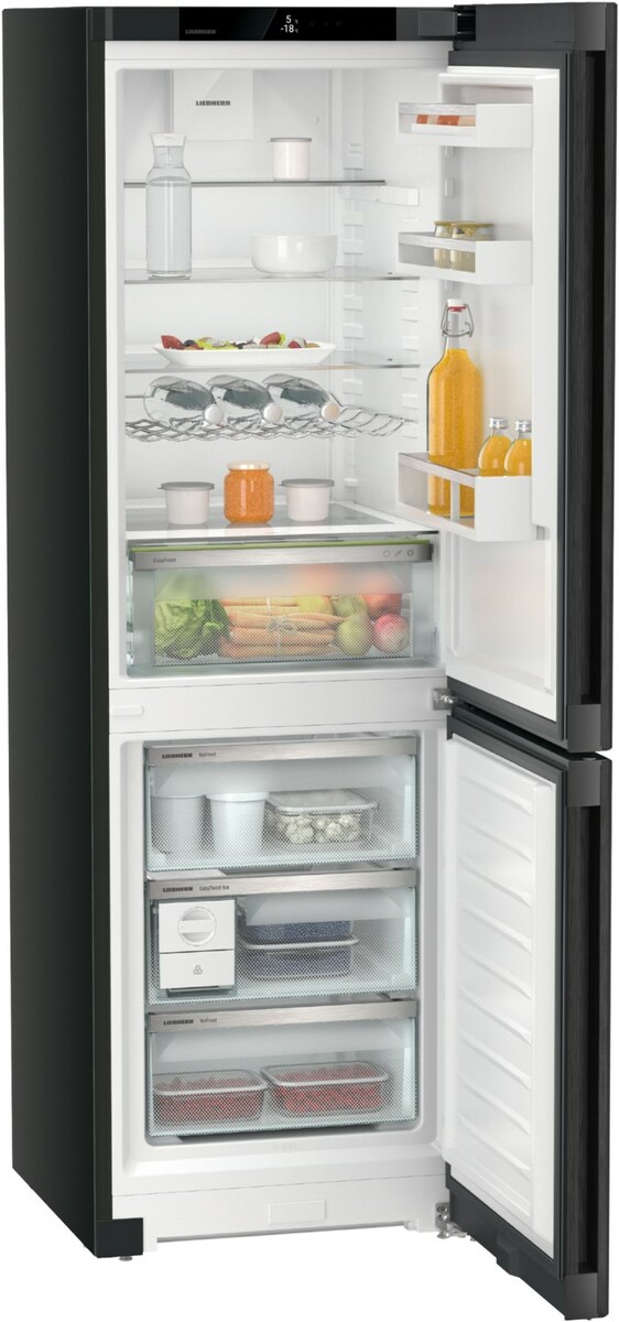 Bild 1 von CNbdb 5223-20 Kühl-/Gefrierkombination blacksteel/schwarz / B