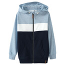 Bild 1 von Jungen Sweatjacke mit Kapuze HELLBLAU / WEISS / DUNKELBLAU