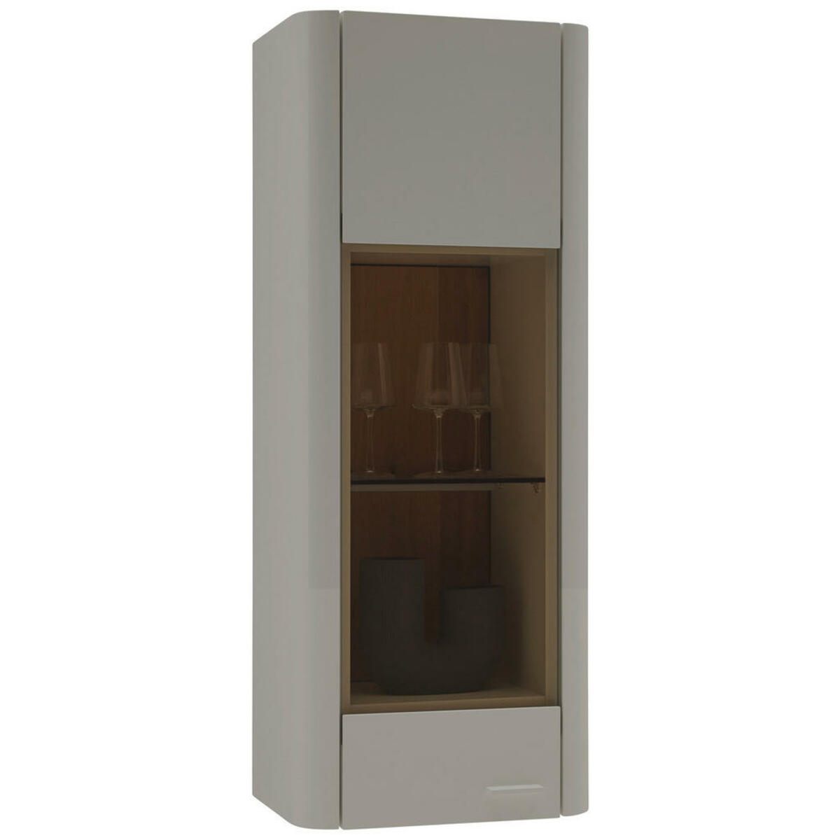 Bild 1 von Ambiente by Hülsta Hängevitrine Fedra, Eiche, Hellgrau, Metall, Eiche, furniert, Holz: 2/ Glas: 1 Fächer, 47.8x122.8x32.6 cm, Blauer Engel, Goldenes M, Made in Germany, Dgm, Typenauswahl, individu
