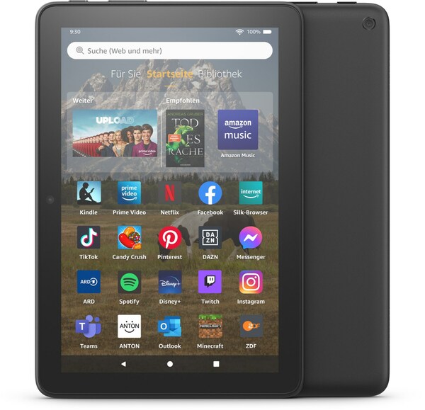 Bild 1 von Fire HD 8 (2022) (32GB) Tablet mit Spezialangeboten schwarz