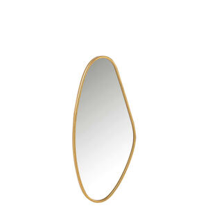 Wandspiegel, Gold, Metall, Glas, 45x3 cm, in verschiedenen Größen erhältlich, Wohnspiegel, Wandspiegel