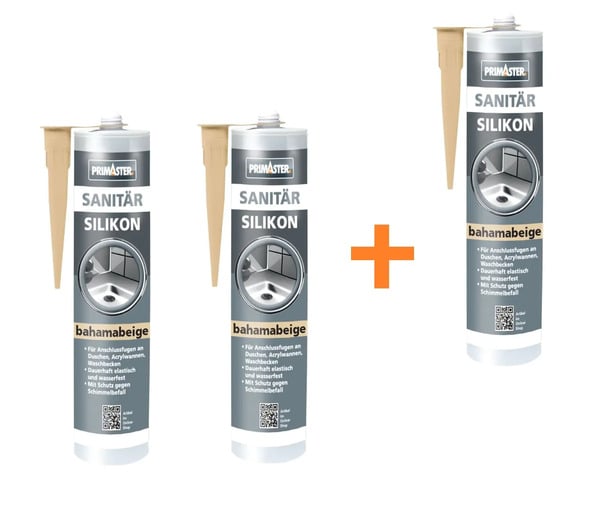 Bild 1 von Primaster Sanitär Silikon bahamabeige 310 ml 3-für-2-Aktion