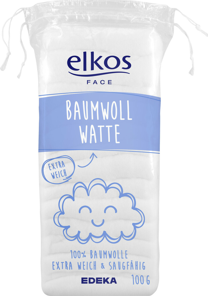 Bild 1 von Elkos Baumwoll Watte 100G
