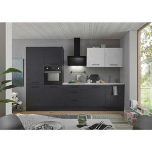 Mid.you Küchenblock, Graphit, Metall, Marmoroptik, 2,3,3 Schubladen, A,A, 320 cm, Made in EU, höhenverstellbare Füße, Küchen, Küchenzeilen & Küchenblöcke, Küchenzeilen mit Geräten