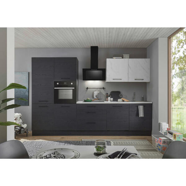 Bild 1 von Mid.you Küchenblock, Graphit, Metall, Marmoroptik, 2,3,3 Schubladen, A,A, 320 cm, Made in EU, höhenverstellbare Füße, Küchen, Küchenzeilen & Küchenblöcke, Küchenzeilen mit Geräten