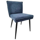 Bild 1 von Mid.you Stuhl, Blau, Braun, Metall, Textil, konisch, 57x84x48 cm, Esszimmer, Stühle, Esszimmerstühle