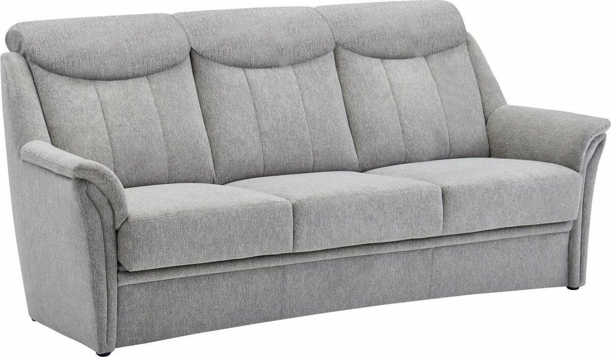 Bild 1 von VILLA BECK 3-Sitzer Lugano, 1 Teile, inklusive Kopfteilverstellung, in Sitzhöhe 49 cm, Grau