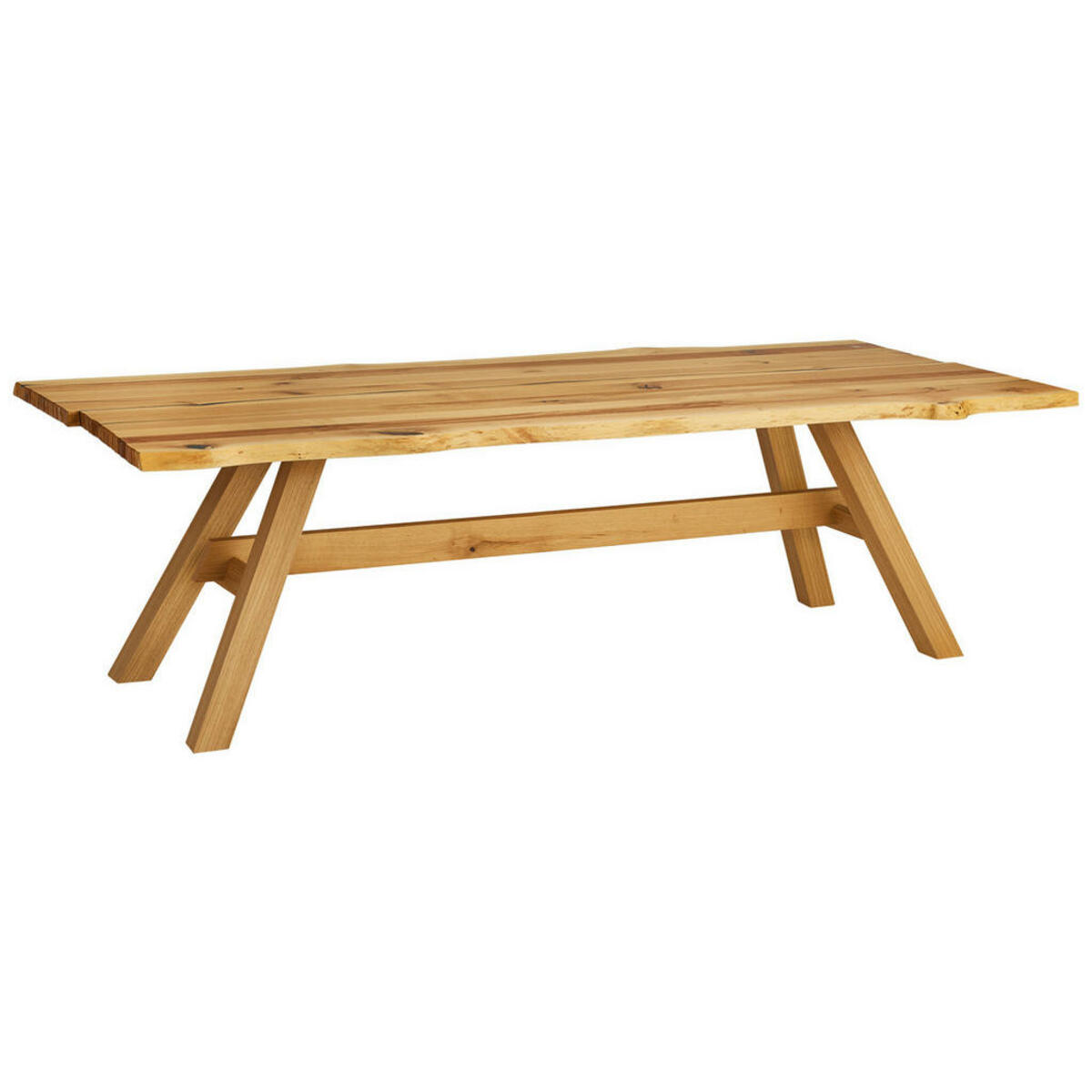 Bild 1 von Linea Natura Esstisch, Eiche, Holz, Balkeneiche, massiv, konisch, eckig, 100x76 cm, Variantenauswahl, Esszimmer, Tische, Esstische, Baumkantentische