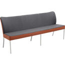 Bild 1 von Bert Plantagie Sitzbank, Dunkelgrau, Kupfer, Metall, Textil, Leder, Echtleder, Color-Finish-Leder, 4-Sitzer, 280x89x65 cm, Fußauswahl, Lederauswahl, Stoffauswahl, mit Rückenlehne, Esszimmer, Bänke