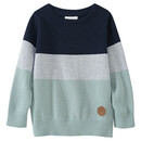Bild 1 von Jungen Strickpullover im Colourblocking-Look DUNKELBLAU / HELLGRAU / HELLTÜRKIS