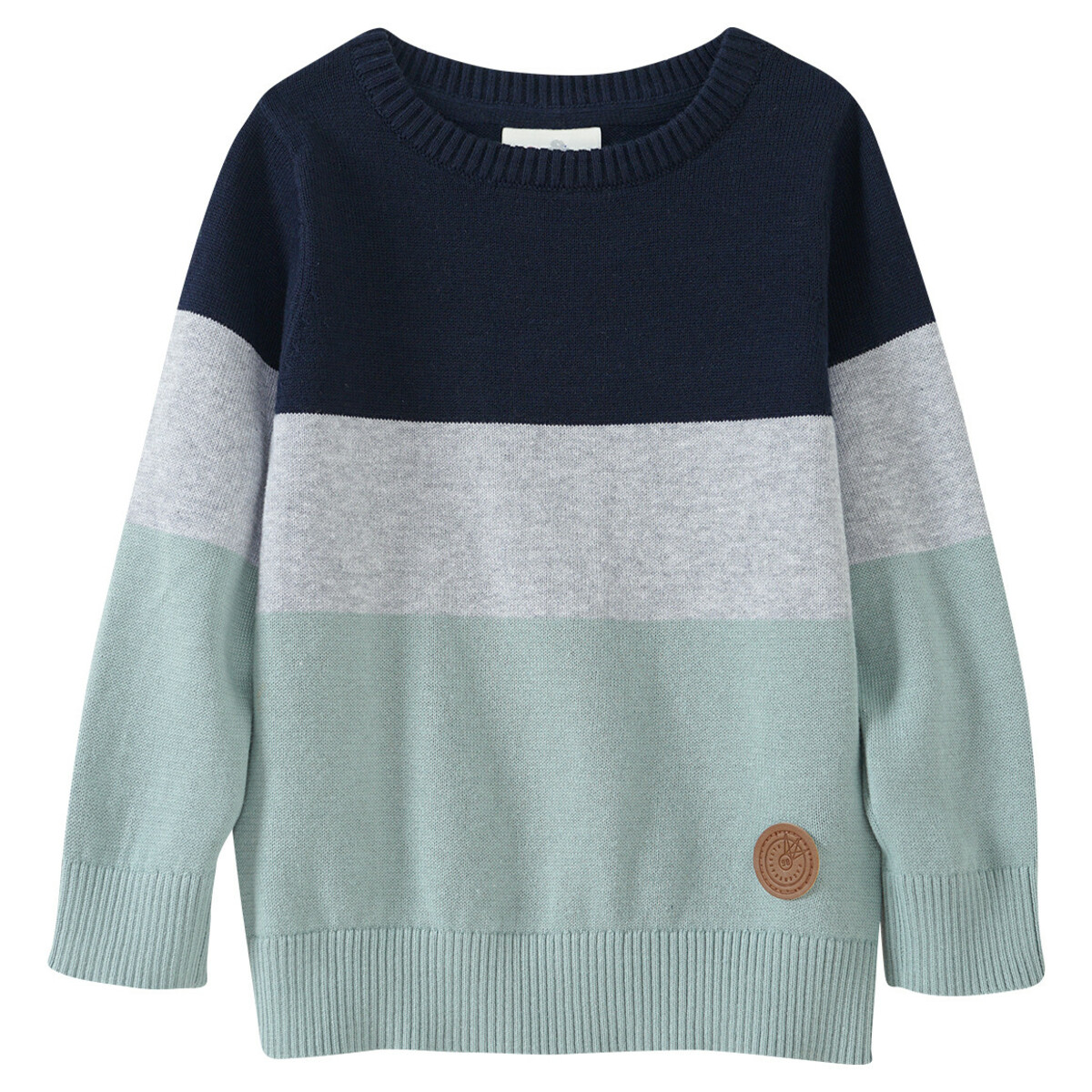Bild 1 von Jungen Strickpullover im Colourblocking-Look DUNKELBLAU / HELLGRAU / HELLTÜRKIS