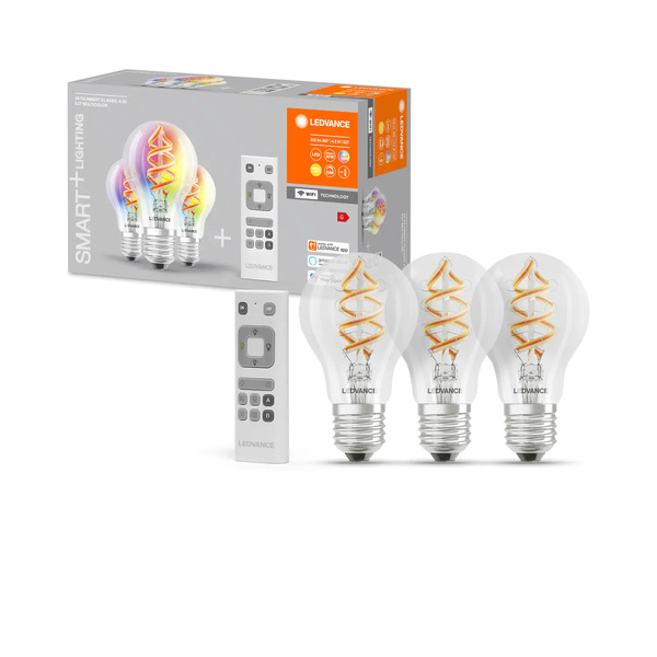 Bild 1 von Ledvance LED Leuchtmittel Smart+ WiFi 3er Set E27, RGBW, Kolbenform, 4,5 W