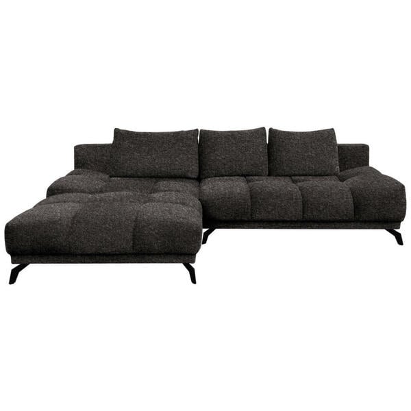 Bild 1 von Hom`in Ecksofa, Anthrazit, Textil, 5-Sitzer, Füllung: Schaumstoff, Ottomane links, L-Form, 290x182 cm, Stoffauswahl, seitenverkehrt erhältlich, Schlafen auf Sitzhöhe, Wohnzimmer, Sofas & Couches,