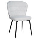 Bild 1 von Boxxx Stuhl, Schwarz, Weiß, Metall, Textil, Rundrohr, 57x84.5x61.5 cm, Stoffauswahl, Esszimmer, Stühle, Esszimmerstühle, Vierfußstühle