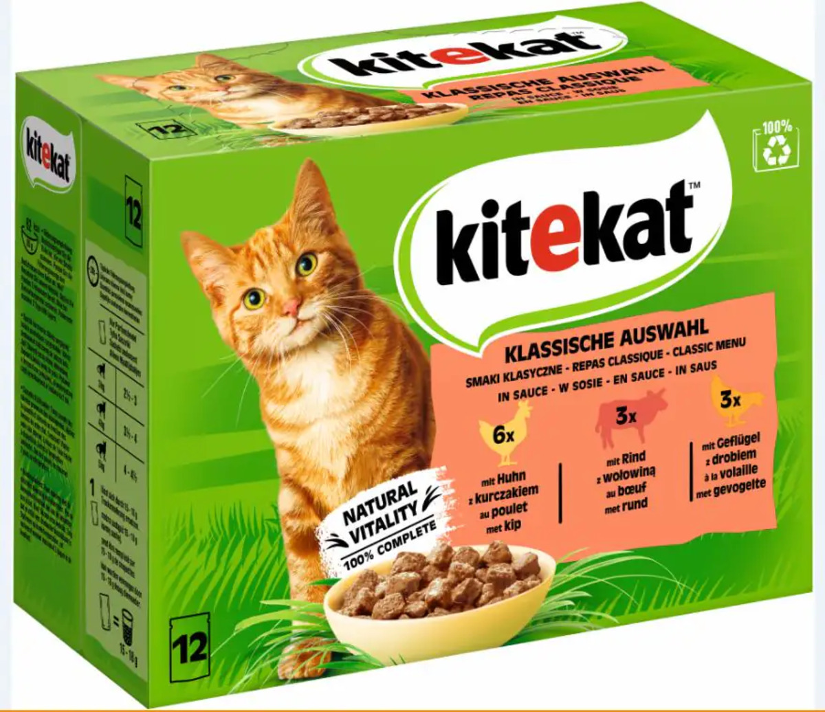 Bild 1 von Kitekat Klassische Auswahl in Sauce Multipack 12x85 g