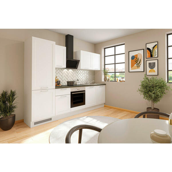 Bild 1 von Mid.you Küchenblock, Weiß, Metall, 2,1 Schubladen, nur wie online abgebildet bestellbar, A, 280 cm, Made in EU, Küchen, Küchenzeilen & Küchenblöcke, Küchenzeilen mit Geräten