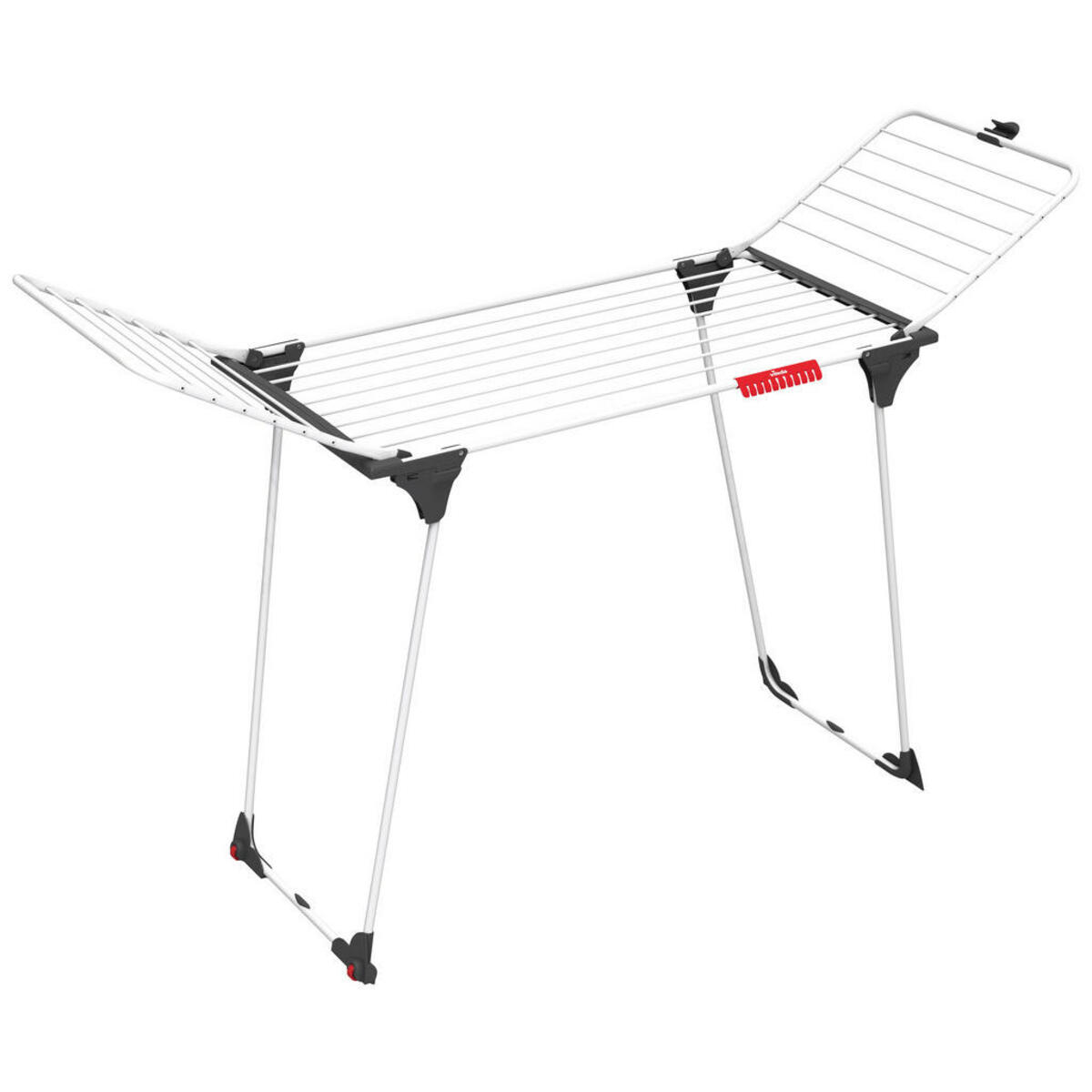 Bild 1 von Vileda Standtrockner, Schwarz, Weiß, Metall, 174x112x57 cm, klappbar, mit Rädern, rostfrei, Haushaltsreinigung, Haushaltsgeräte, Trockner