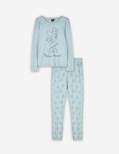 Damen Pyjama Set aus Langarmshirt und Hose  - Minnie Mouse