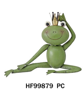 TrendLine Dekofigur Frosch aus Metall 35 x 13 x 27 cm